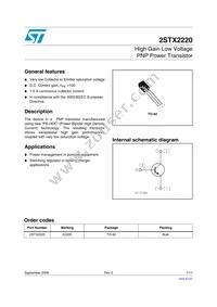 2STX2220 Datasheet Cover