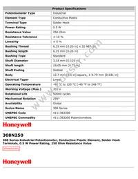 308N250 Datasheet Page 2