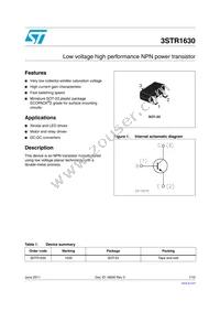 3STR1630 Datasheet Cover