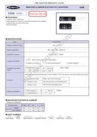 400VXW150MEFC18X40 Datasheet Cover