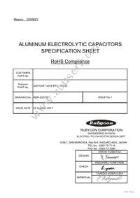 420KXW120MEFC18X30 Datasheet Cover