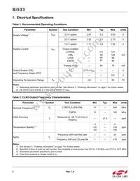 533BA000877DG Datasheet Page 2