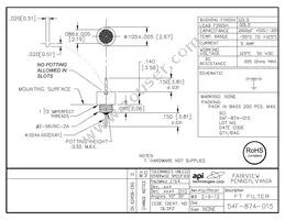 54F-874-015 Datasheet Cover