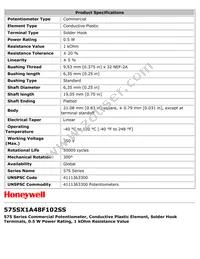 575SX1A48F102SS Datasheet Page 2