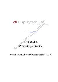 64128KX FC BW-3 Datasheet Cover