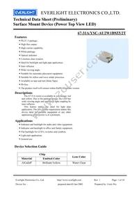 67-31A/YSC-AU2W1B9Z5/2T Datasheet Cover