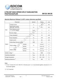 6N138 Datasheet Page 2
