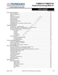 71M6511-IGTR/F Datasheet Page 3