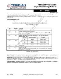 71M6511-IGTR/F Datasheet Page 19