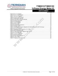 71M6513-IGTR/F Datasheet Page 7