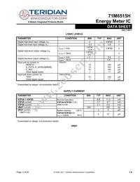 71M6515H-IGTR/F Datasheet Page 4