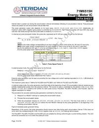 71M6515H-IGTR/F Datasheet Page 18