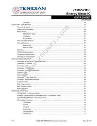 71M6521BE-IGTR/F Datasheet Page 3