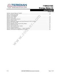 71M6521BE-IGTR/F Datasheet Page 7