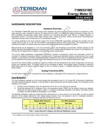 71M6521BE-IGTR/F Datasheet Page 9