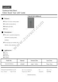 7343-2UYC/S530-A3 Datasheet Cover