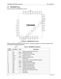 73M1916-IVTR/F Datasheet Page 14