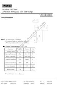 743SYGD/S530-E2 Datasheet Page 2