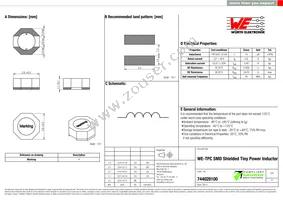 744028100 Datasheet Cover