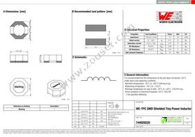 744029220 Datasheet Cover