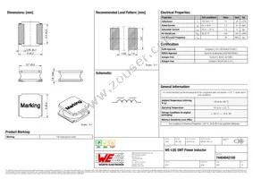 74404042100 Datasheet Cover