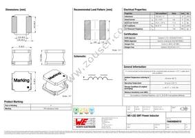 74404064010 Datasheet Cover