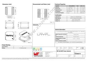 74404064151 Datasheet Cover