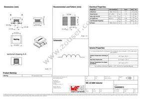 7440450015 Datasheet Cover