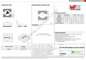 744052221 Datasheet Cover