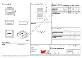 74406042068 Datasheet Cover