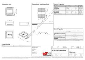 74406042100 Datasheet Cover