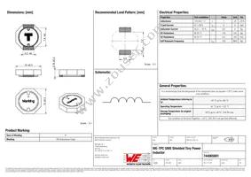 744065001 Datasheet Cover