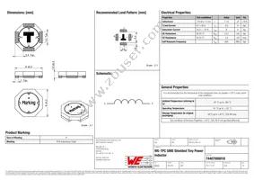 74407000018 Datasheet Cover