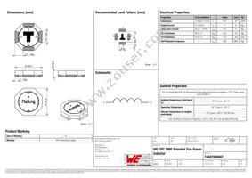 74407000047 Datasheet Cover