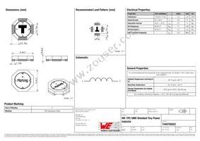 7440700022 Datasheet Cover