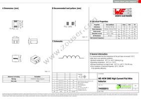 744302015 Datasheet Cover