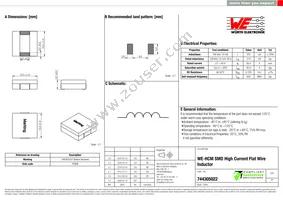 744305022 Datasheet Cover