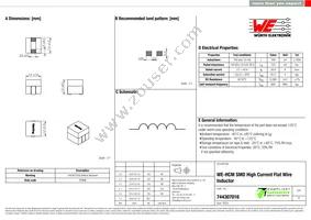 744307016 Datasheet Cover