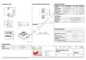 744310013 Datasheet Cover