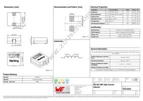 744310024 Datasheet Cover