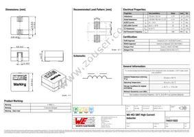 744311022 Datasheet Cover