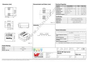 744311150 Datasheet Cover