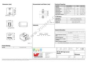 744316100 Datasheet Cover