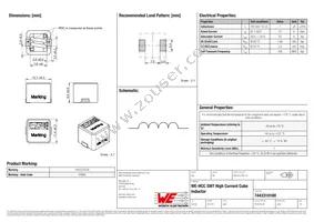 7443310100 Datasheet Cover