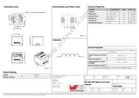 7443310220 Datasheet Cover