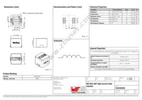 7443320330 Datasheet Cover