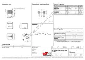 7443330022 Datasheet Cover