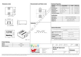 7443556450 Datasheet Cover