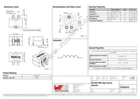 7443640470 Datasheet Cover