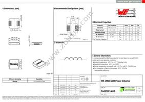 744373210010 Datasheet Cover